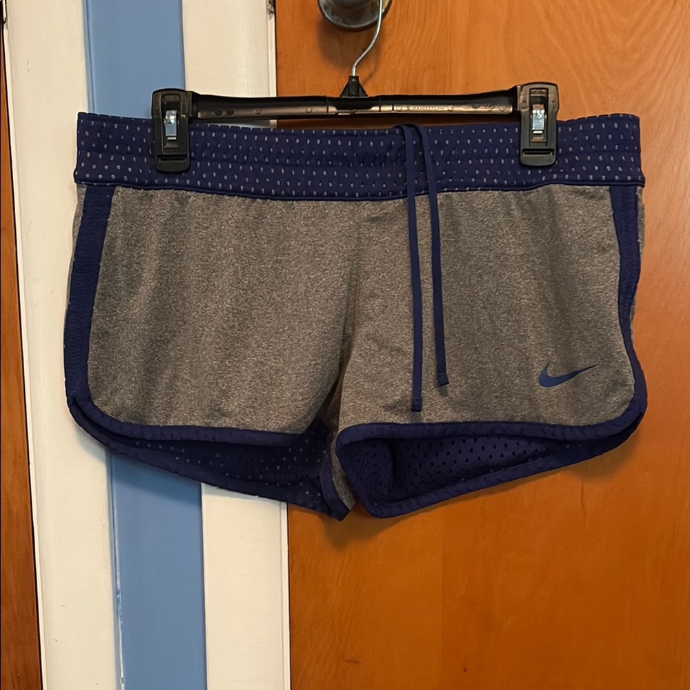 Nike Gray and Blue Athletic Shorts Lightweight Performance